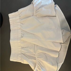 Women's White Ruffled Shorts